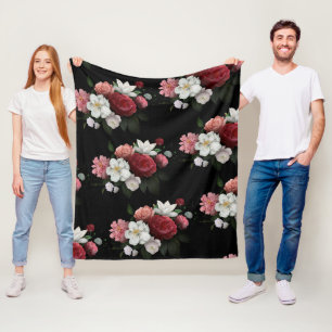 floraal fleece deken