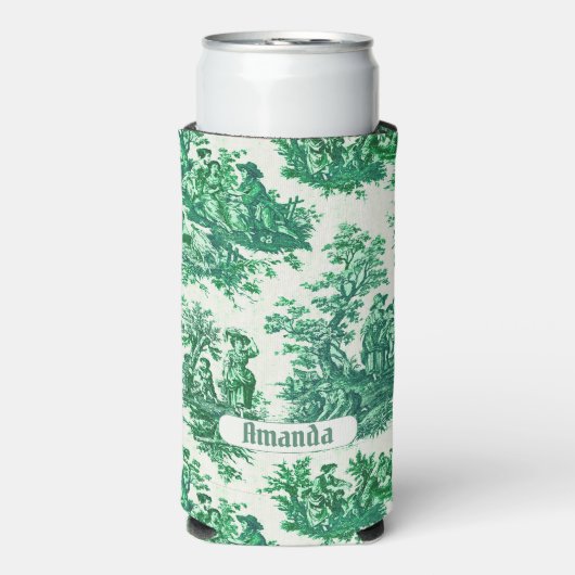 floraal groen toile jouy monogram (Seltzer Voorkant)