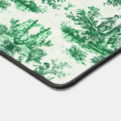 floraal groen toile jouy monogram bureaumat (Hoek)