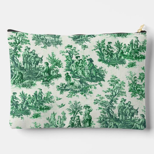 floraal groen toile jouy monogram etui (Achterkant)