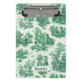 floraal groen toile jouy monogram mini klembord (Voorkant)
