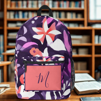Floraal Monogram Bedrukte Rugzak