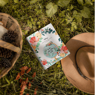 Floraal Monogram Missie Reis Devotioneel Dagboek Notitieboek