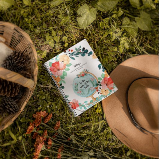 Floraal monogram | Mission Trip Devotional Journal Notitieboek