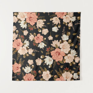 Floraal naadloos patroon met hibiscus. Floral Wandkleed