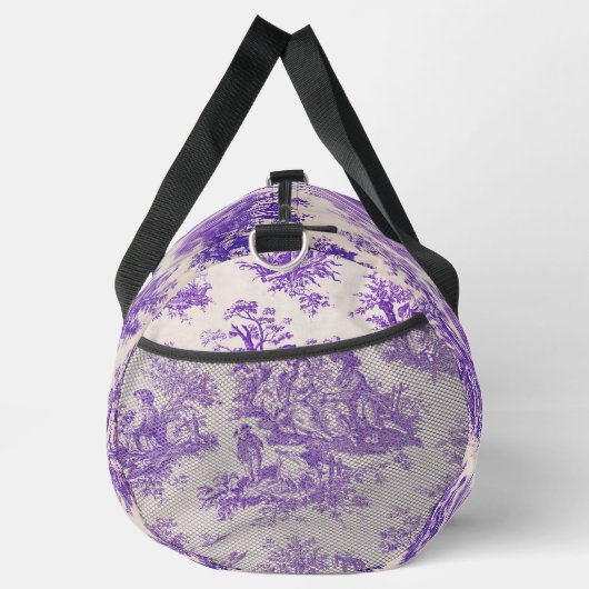  floraal paarse toile de jouy monogram plunjezak (Rechts)