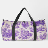  floraal paarse toile de jouy monogram plunjezak (Achterkant)