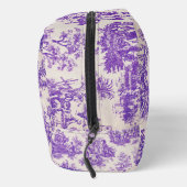  floraal paarse toile de jouy monogram toilettasje (Rechts)