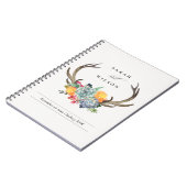 FLORAAL SUCCULENT ANTLER BOHEMIAN ALLURE WEDING NOTITIEBOEK (Linkerzijde)