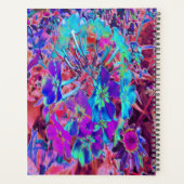 Floraison Abstraite violet et fleurs bleues (Dos)