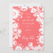Floraison Blush Peach Floral Wedding Invitations (Dos)