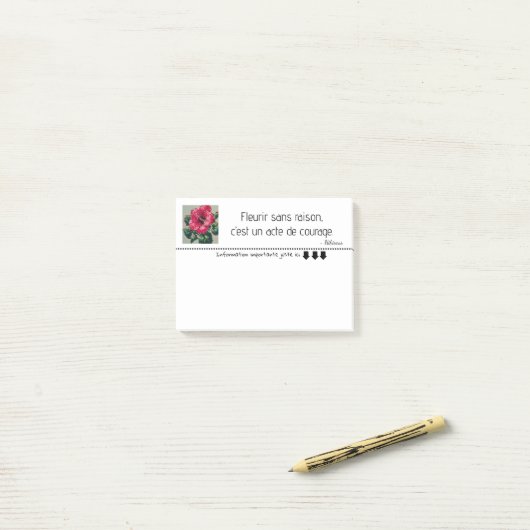 Floraison Hibiscus délicate en pixel art Post-it® Notes (Op bureau)