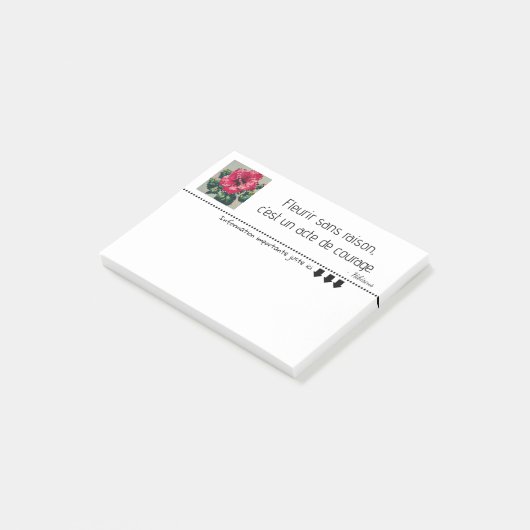 Floraison Hibiscus délicate en pixel art Post-it® Notes (Schuin)