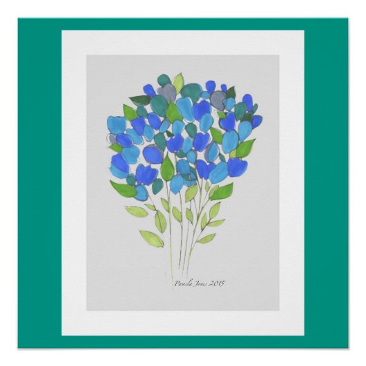 Floral #02 20-inch x 20-inch Perfect Poster (Voorkant)