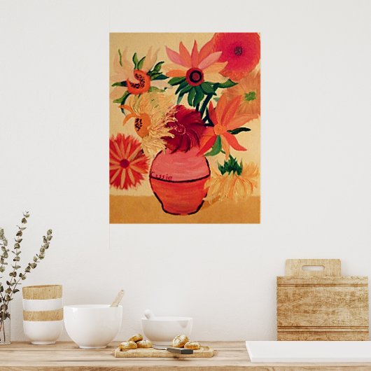 Floral 06" poster (Keuken)