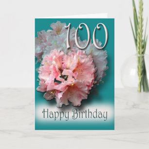 Floral 100th Birthday-felicitaties Kaart