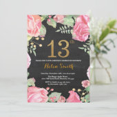 Floral 13e anniversaire Invitation Parties scintil (Debout devant)