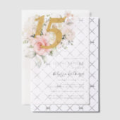 Floral 15e verjaardag Quinceanera Vellum Uitnodigingen (Offset (Uitnodiging))