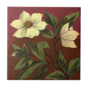 Floral 1890 Barbotine Repro Tegeltje