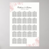  Floral 20 tafel bruiloft Zitplaats Poster (Voorkant)