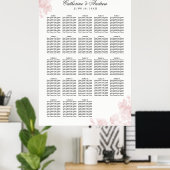  Floral 20 tafel bruiloft Zitplaats Poster (Thuiskantoor)