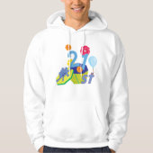 Floral 21e anniversaire Mens Sweat - shirt à capuc (Devant)