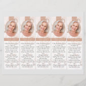 Floral 2x7" DIY Funeral Bladwijzer Sjabloon (Voorkant)