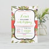 Floral 30e 40e 50e 60e anniversaire Invitation de  (Debout devant)