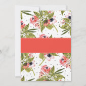 Floral 30e 40e 50e 60e anniversaire Invitation de  (Dos)