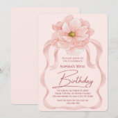Floral 30e anniversaire Invitation (Devant / Derrière)