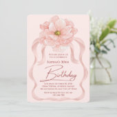 Floral 30e anniversaire Invitation (Debout devant)