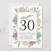 Floral 30e anniversaire Invitation (Devant)