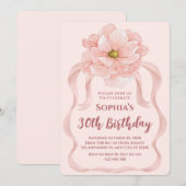 Floral 30e anniversaire Invitation (Devant / Derrière)
