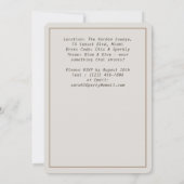 Floral 30e anniversaire Invitation avec photo (Dos)