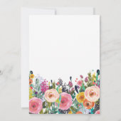 Floral 40e anniversaire Invitation rouge (Dos)