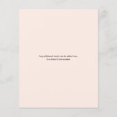 Floral 40th Birthday Budget Invitation Flyer (Achterkant)