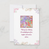 Floral 50e anniversaire carte de remerciements 50  (Dos)