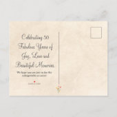 Floral 50ème invitation fleurs 50 ans fleur sauvag (Dos)