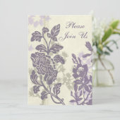 Floral 50th Anniversary Party Invitation Card (Debout devant)