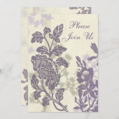 Floral 50th Anniversary Party Invitation Card (Devant / Derrière)