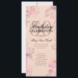 Floral 50th Birthday Programme Rose Gold Blush Men<br><div class="desc">Design élégant "Programme de fête d'anniversaire" avec arrangement floral en or Rose avec texte personnalisé.</div>