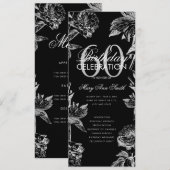 Floral 60e Anniversaire Programme Silver Black Men (Devant / Derrière)