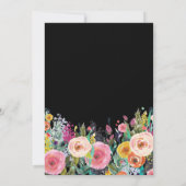 Floral 60th Birthday Invitation Kaart (Achterkant)