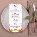 Floral 60th Birthday Menu Card élégant 60 ans<br><div class="desc">Floral 60th Birthday Menu Card élégant 60 ans. Fêtez une étape spéciale avec cette carte de menu élégante et personnalisable, idéale pour une fête de 60e anniversaire. La partie avant comporte des sections joliment conçues pour les entrées, les entrées, les desserts et les boissons. Le dos offre un message sincère....</div>