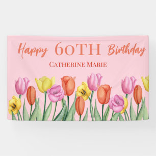Floral 60th Birthday Spandoek