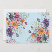 Floral 62e anniversaire carte de remerciements (Dos)