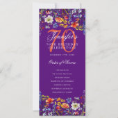 Floral 70e Anniversaire Programme Merci pourpre (Devant)