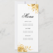 Floral 70e Anniversaire Programme Or avec Menu (Dos)