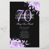Floral 70e Anniversaire Programme Purple Black ave (Devant)