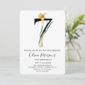 Floral 7e anniversaire avec invitation photo perso (Debout devant)